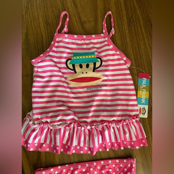 PAUL FRANK MONKEY Toddler SWIMMING BATHING SUIT 2 Piece Tankini NWT 3T - Picture 3 of 9